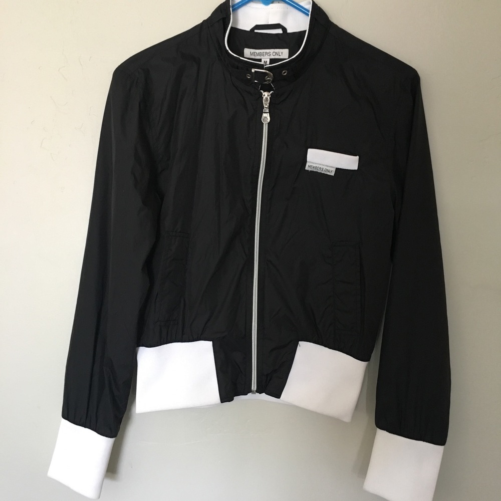 Members only black and white jacket